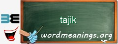 WordMeaning blackboard for tajik